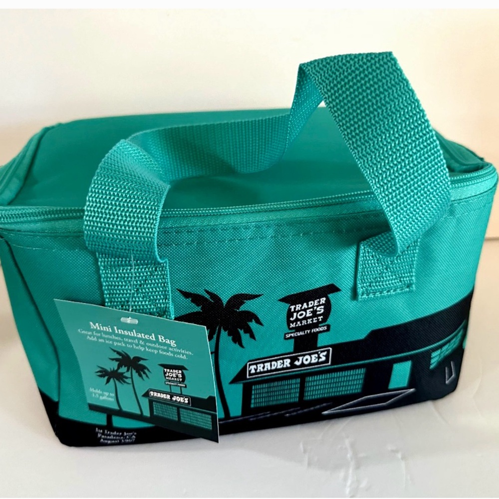 Trader Joe's Teal Mini Insulated Bag BNWT